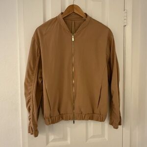Marella by MaxMara Zippered Jacket, Camel Color, US 12
